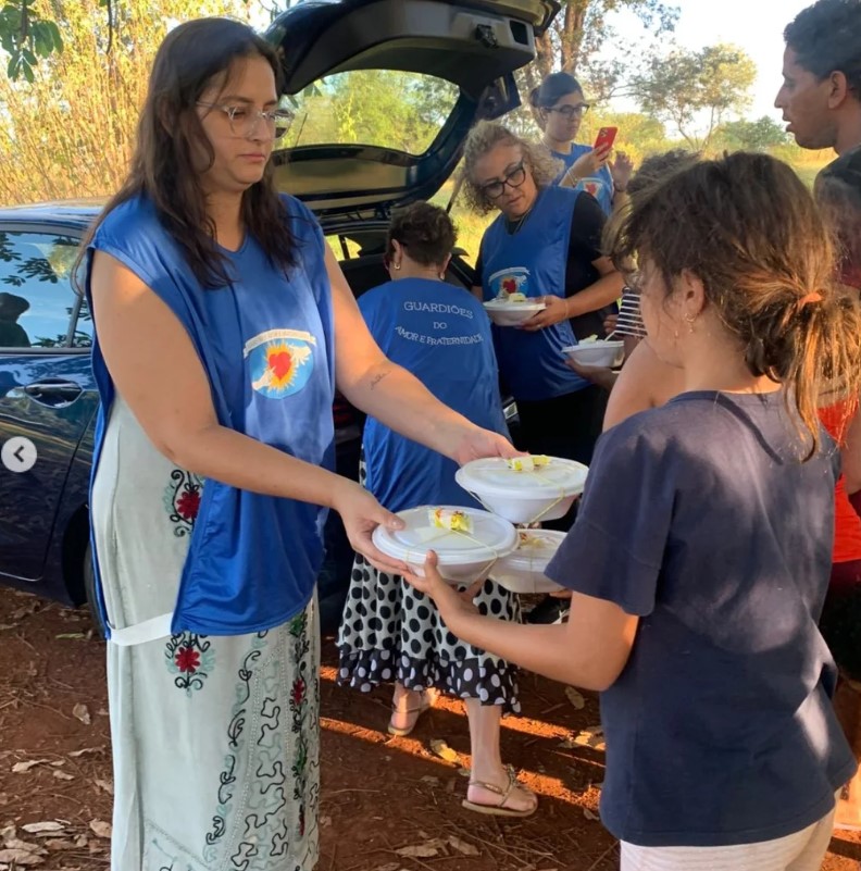 Voluntários em ação